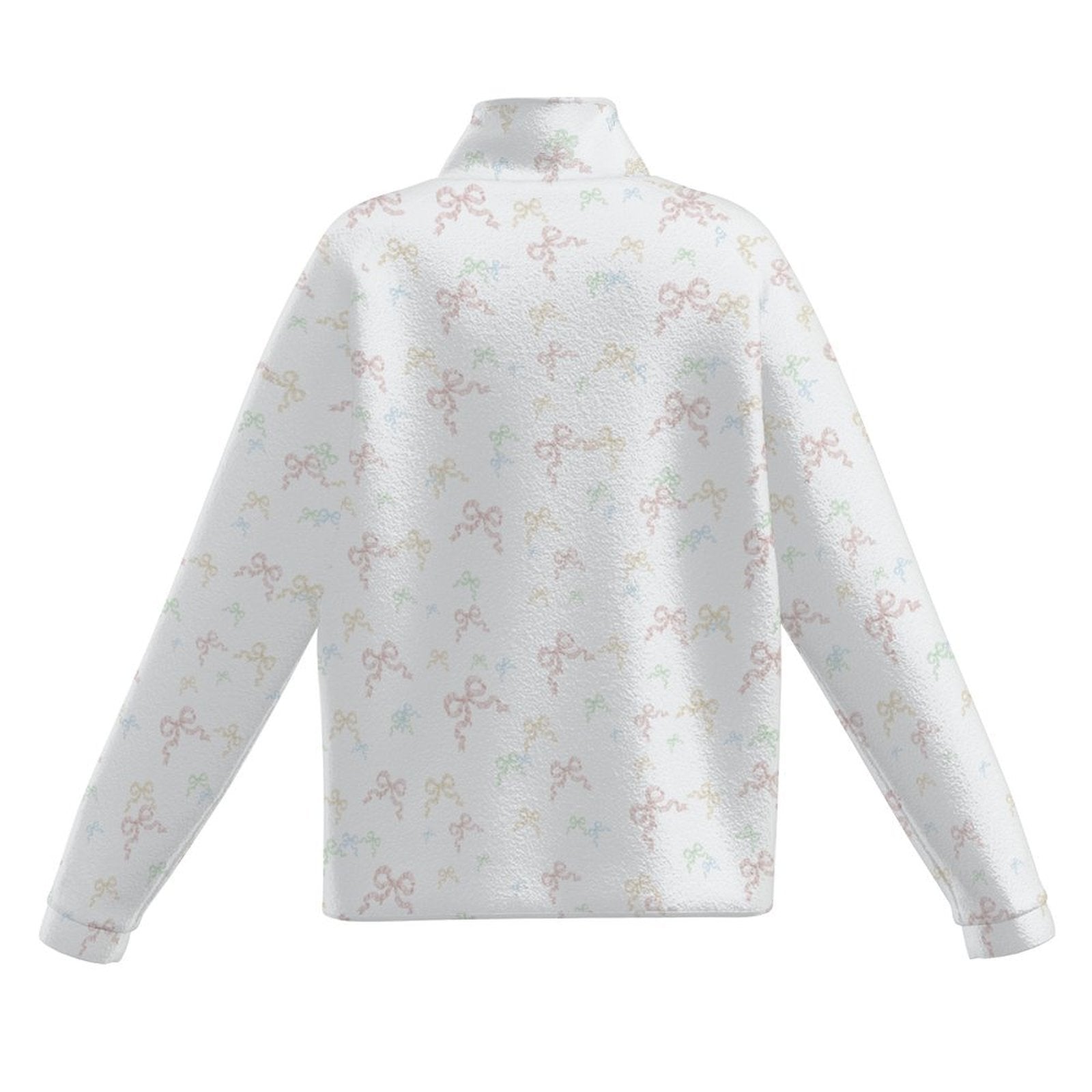 All Over Print Women's Casual Fleece-Lined Button-Up Jacket with Chest Pocket